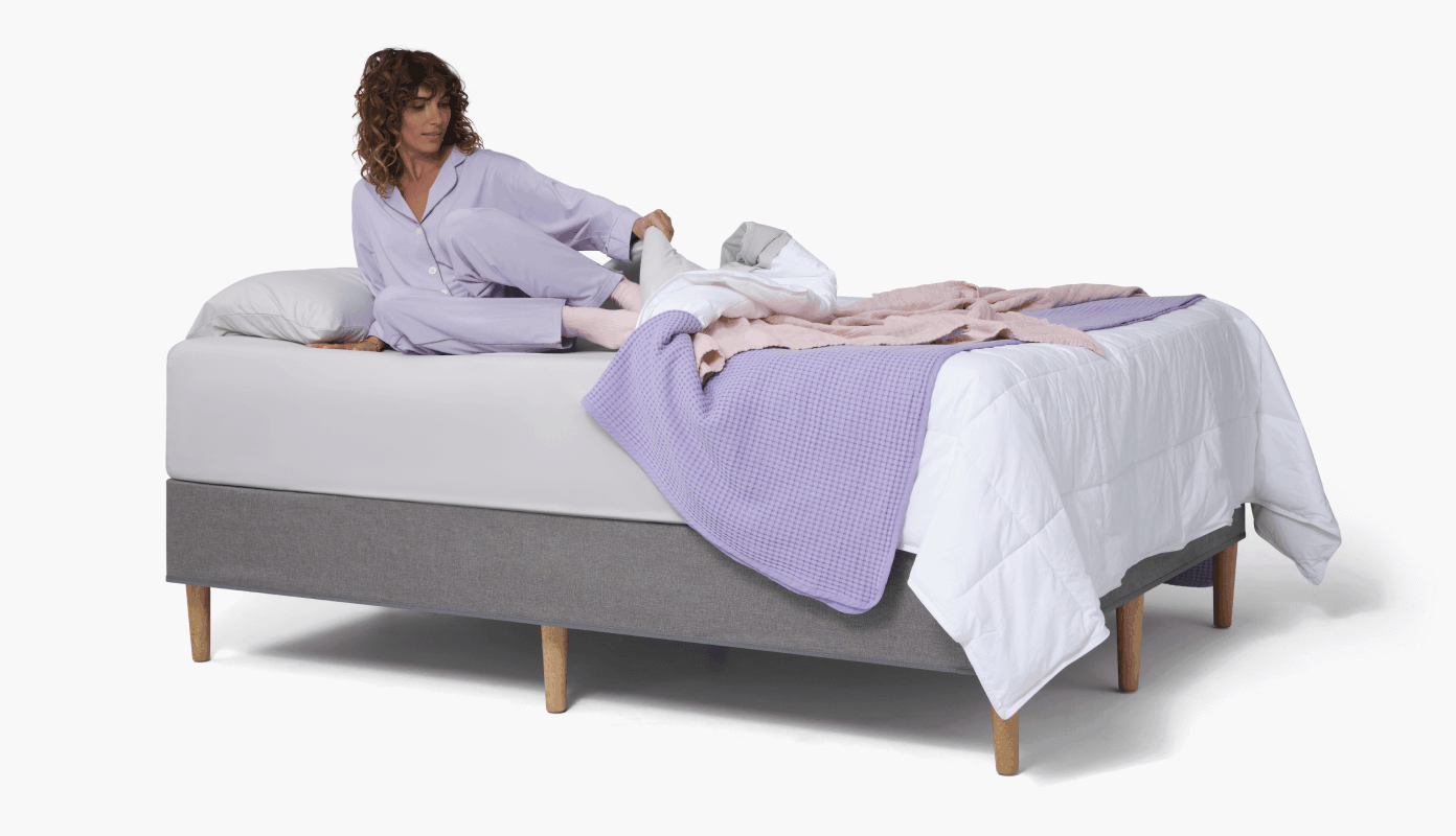 ladies purple bed wearing
